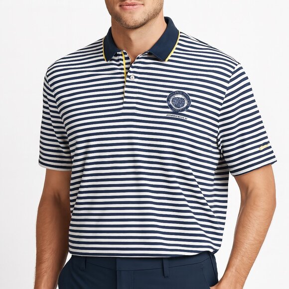 Ralph Lauren RLX Polo Shirt Compher Cup Blue Stripe Performance Preppy Men’s XL - Picture 1 of 9